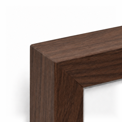 Dark wood frame corner