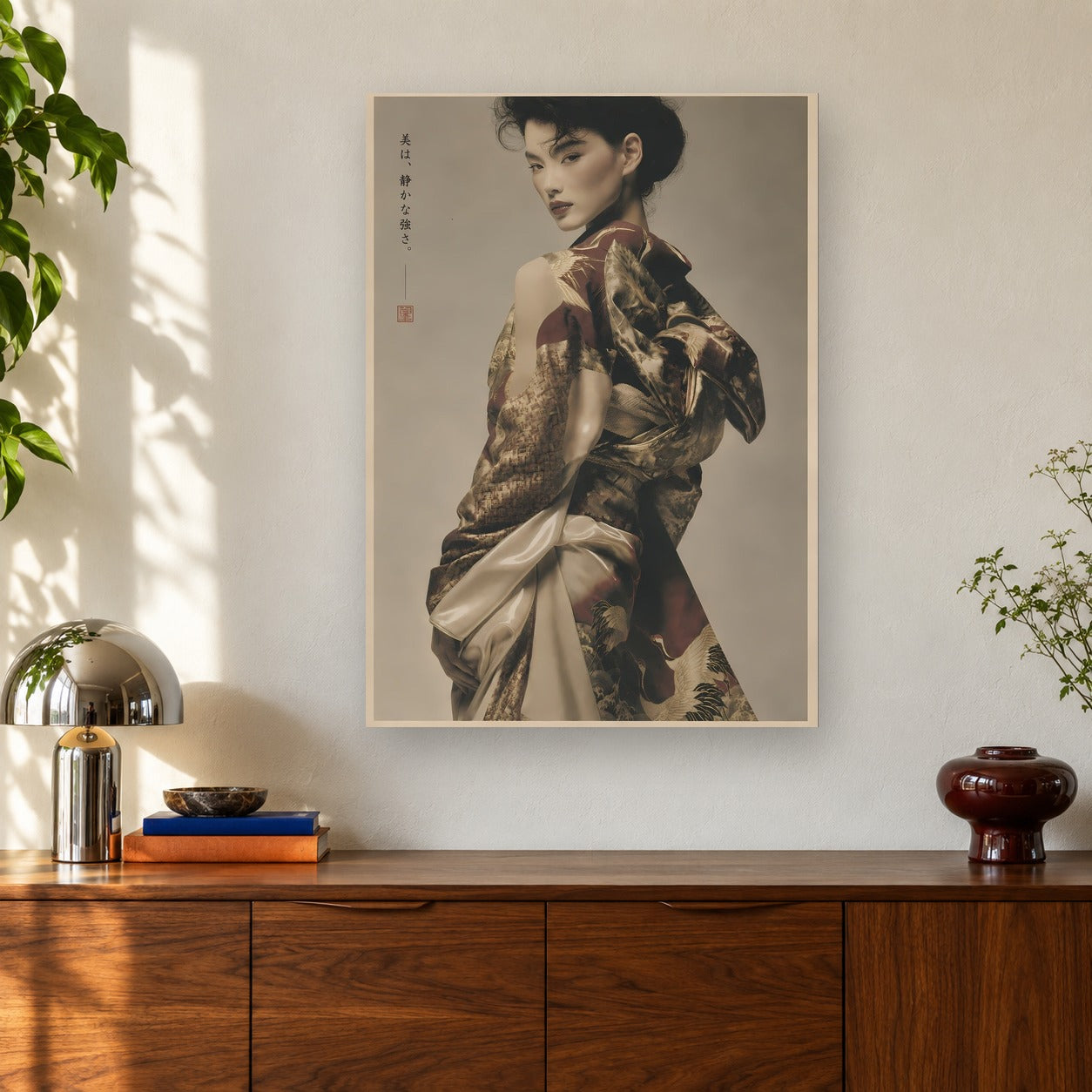 Kimono Is Her shown on a wall
