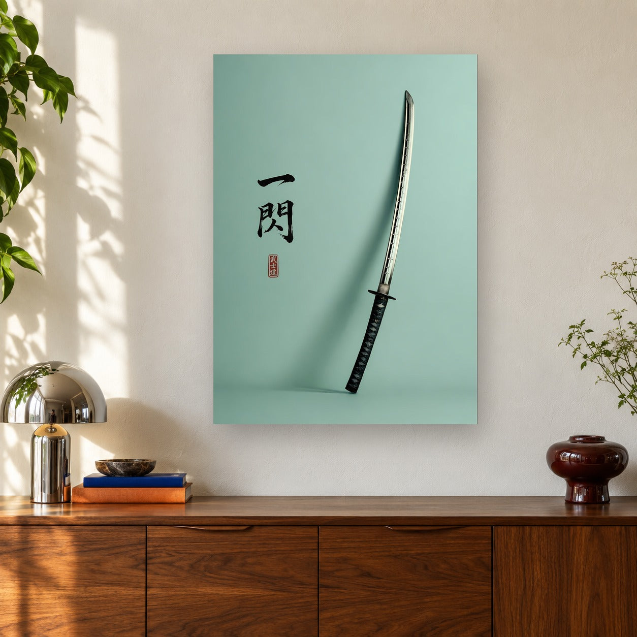 Issen shown on a wall