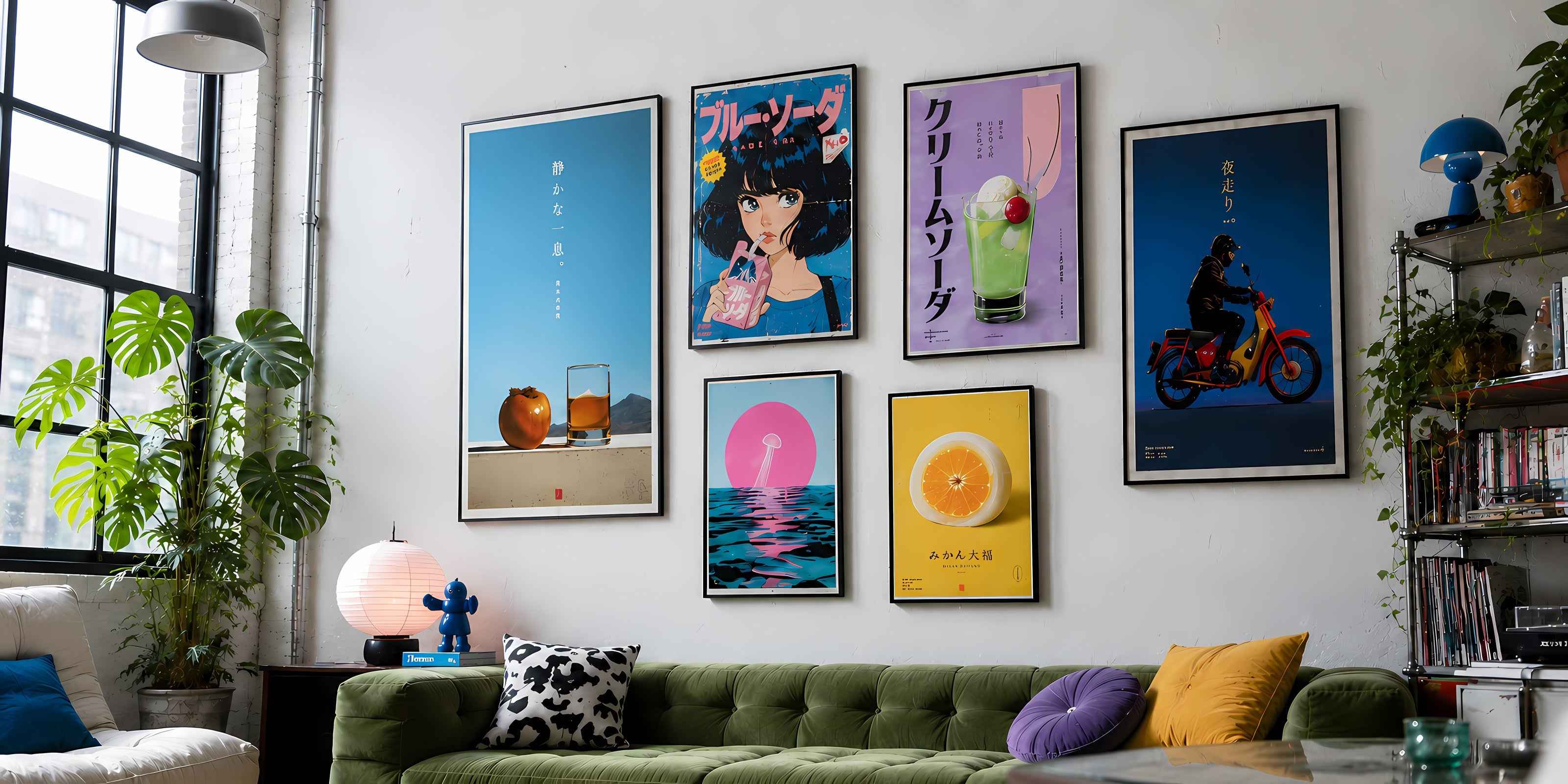 A VOL.44 gallery wall of original Japanese-style posters